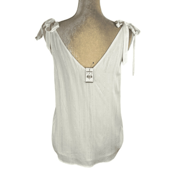 Express women's off white/gold tank top size S - Picture 2 of 4